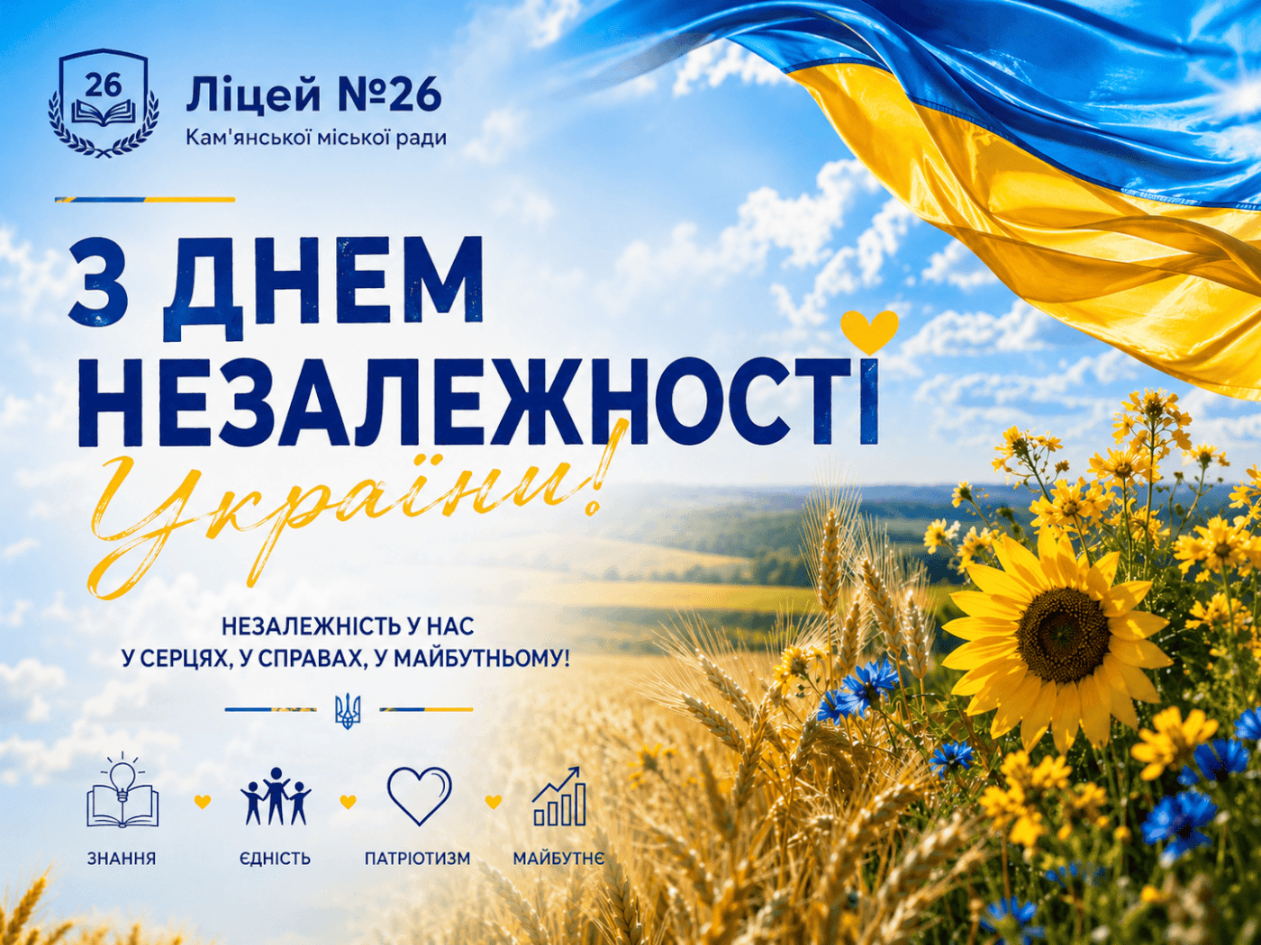 З Днем Незалежності України! 💙💛